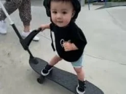 Begynder-skateboard - Sort